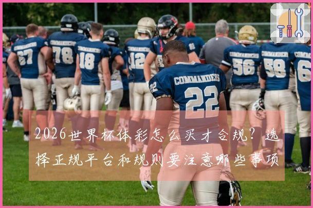 2026世界杯体彩怎么买才合规？选择正规平台和规则要注意哪些事项